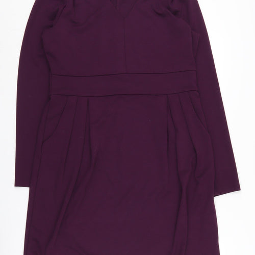 Lands' End Women's Purple Sheath Dress, M