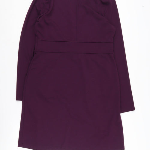 Lands' End Women's Purple Sheath Dress, M