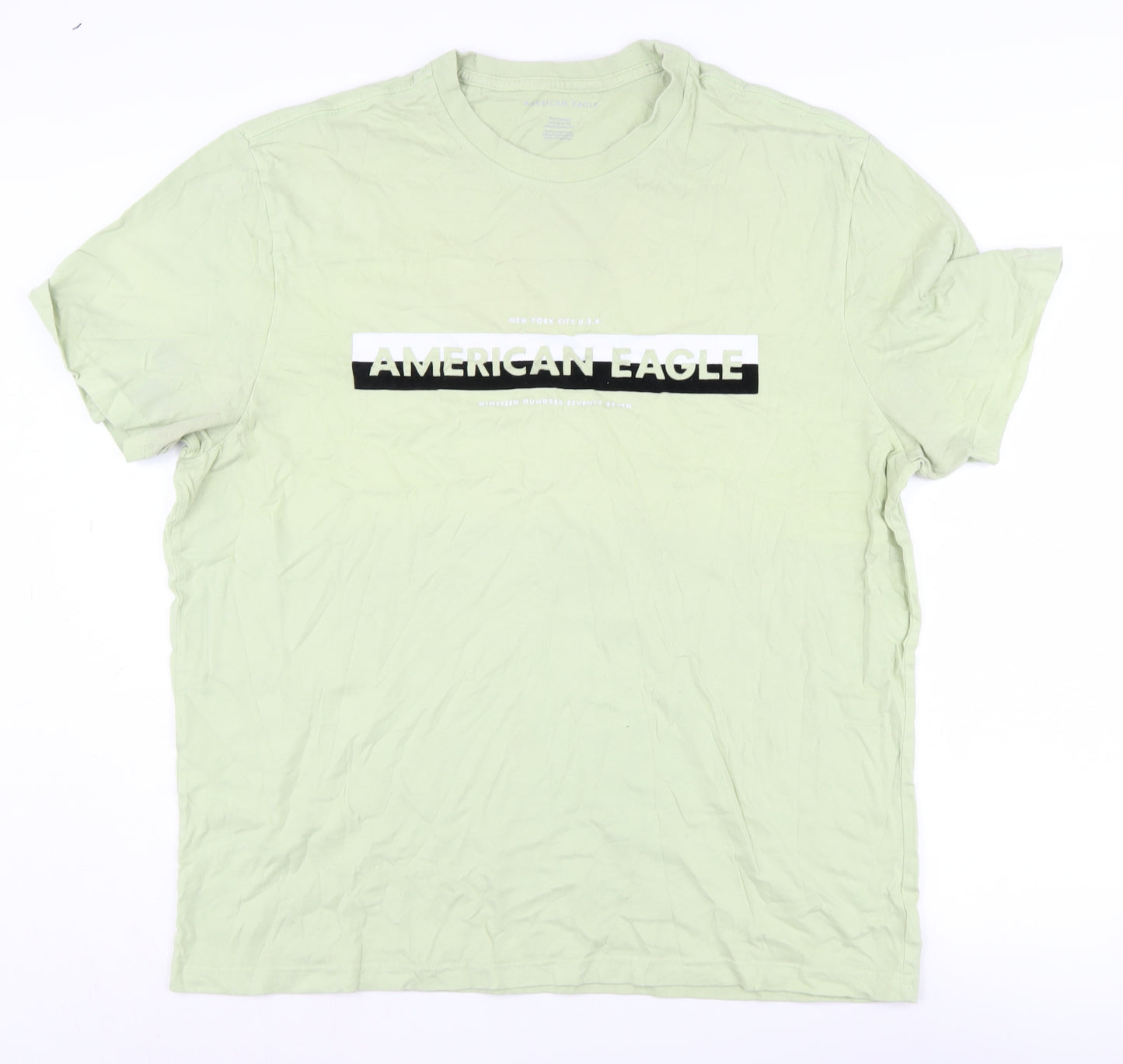 American Eagle Men's Green XL Cotton T-Shirt