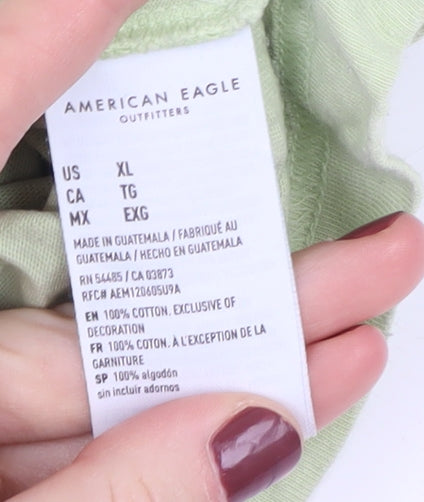 American Eagle Men's Green XL Cotton T-Shirt