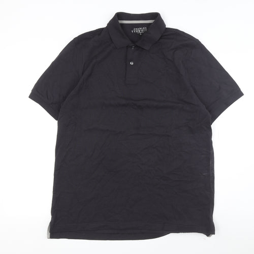 Charles Tyrwhitt Men's Black L Polo Shirt