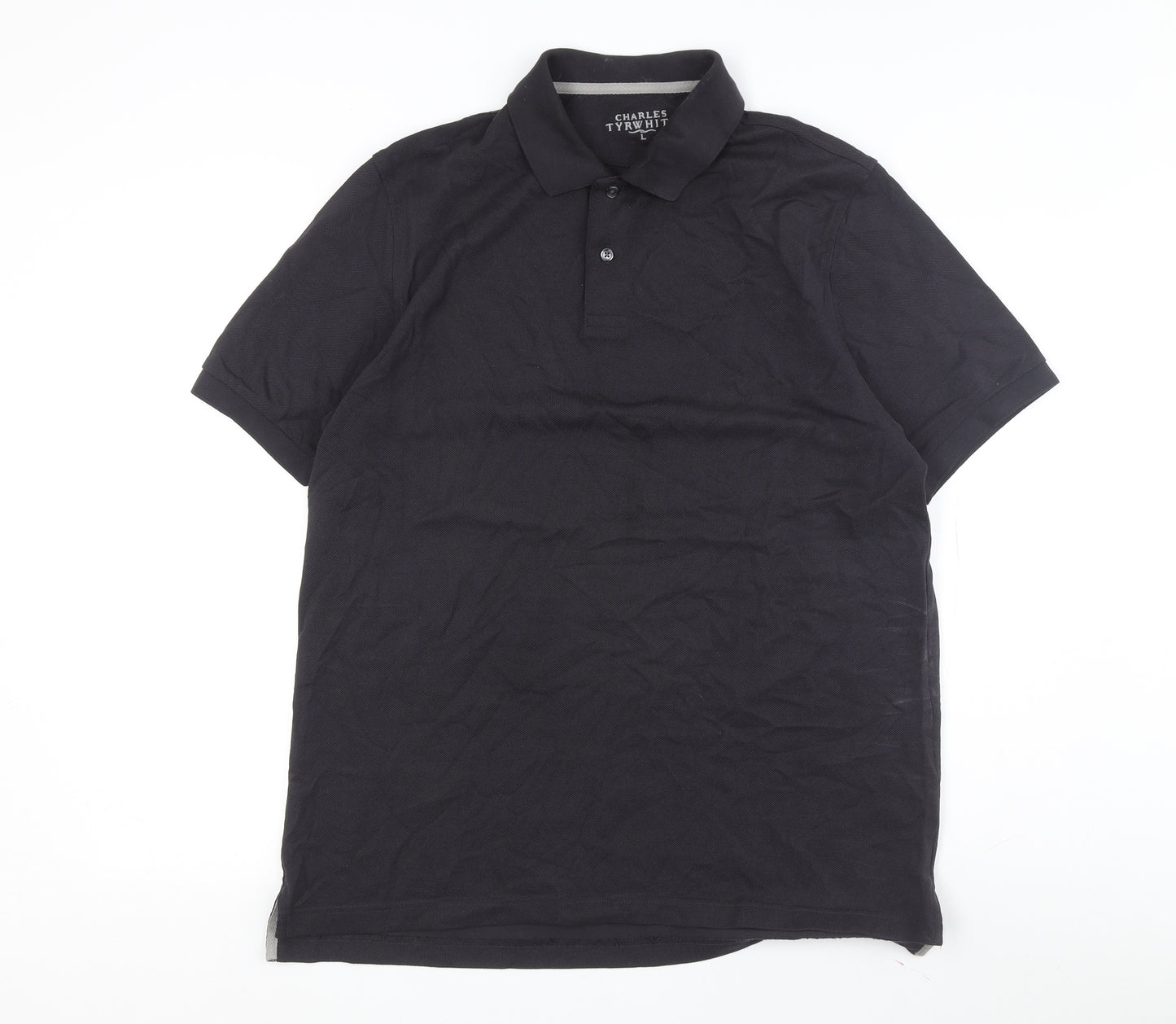 Charles Tyrwhitt Men's Black L Polo Shirt
