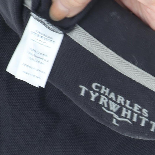 Charles Tyrwhitt Men's Black L Polo Shirt