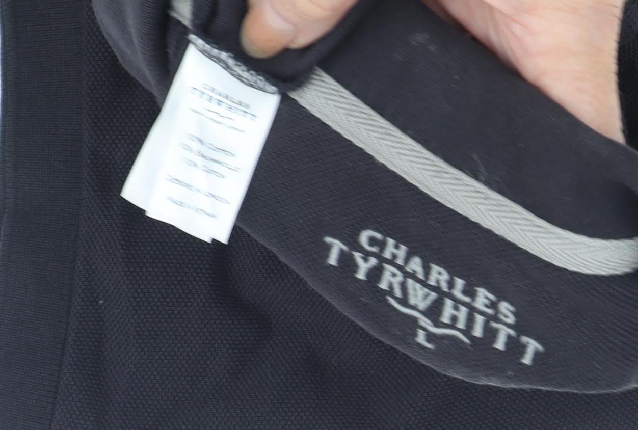Charles Tyrwhitt Men's Black L Polo Shirt
