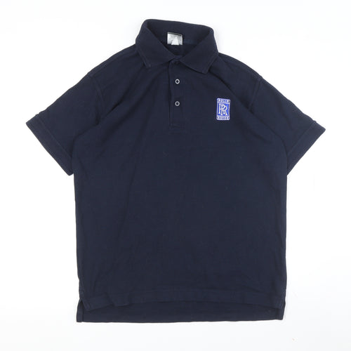 Uneek Men's Blue Polo Shirt - Size S, Short Sleeve, Logo Accent