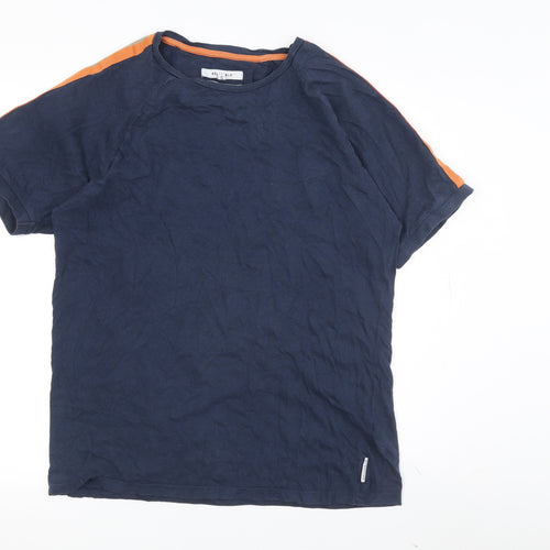 Bellfield Men's Blue Short Sleeve Crew Neck T-Shirt