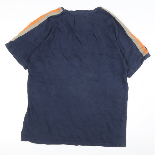 Bellfield Men's Blue Short Sleeve Crew Neck T-Shirt