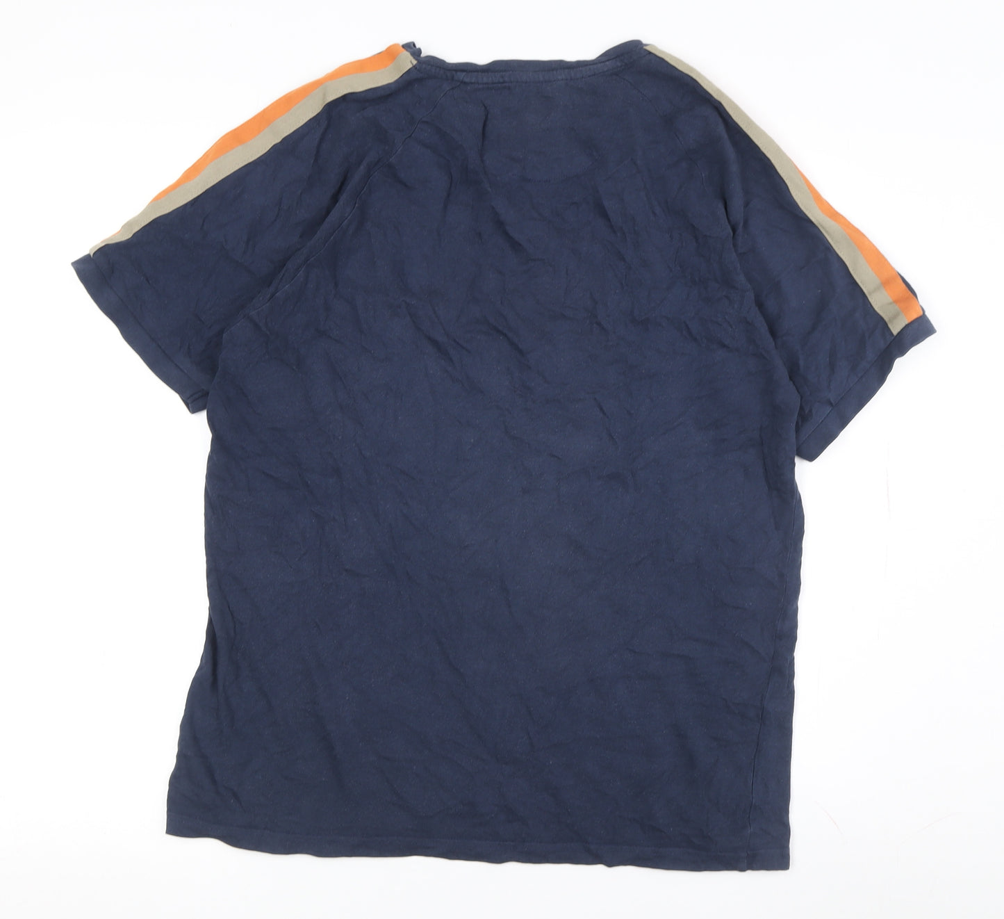 Bellfield Men's Blue Short Sleeve Crew Neck T-Shirt