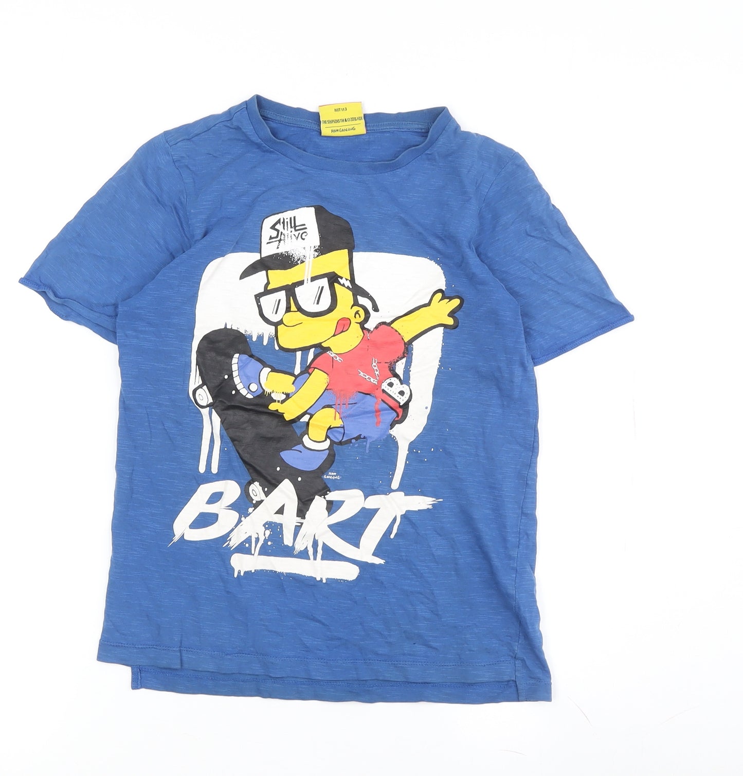 The Simpsons Boys Blue Bart Graphic T-Shirt 5 Years Casual