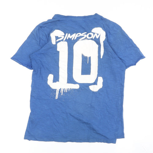 The Simpsons Boys Blue Bart Graphic T-Shirt 5 Years Casual