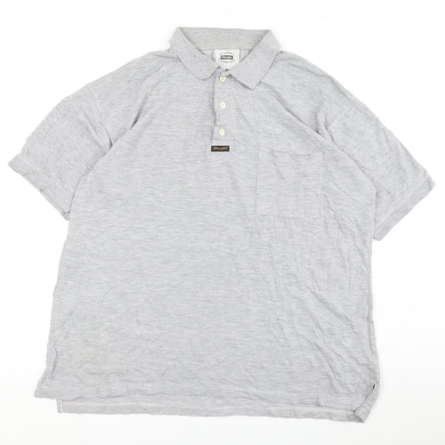 Wrangler Men's Grey Polo Shirt L Size Casual Wear