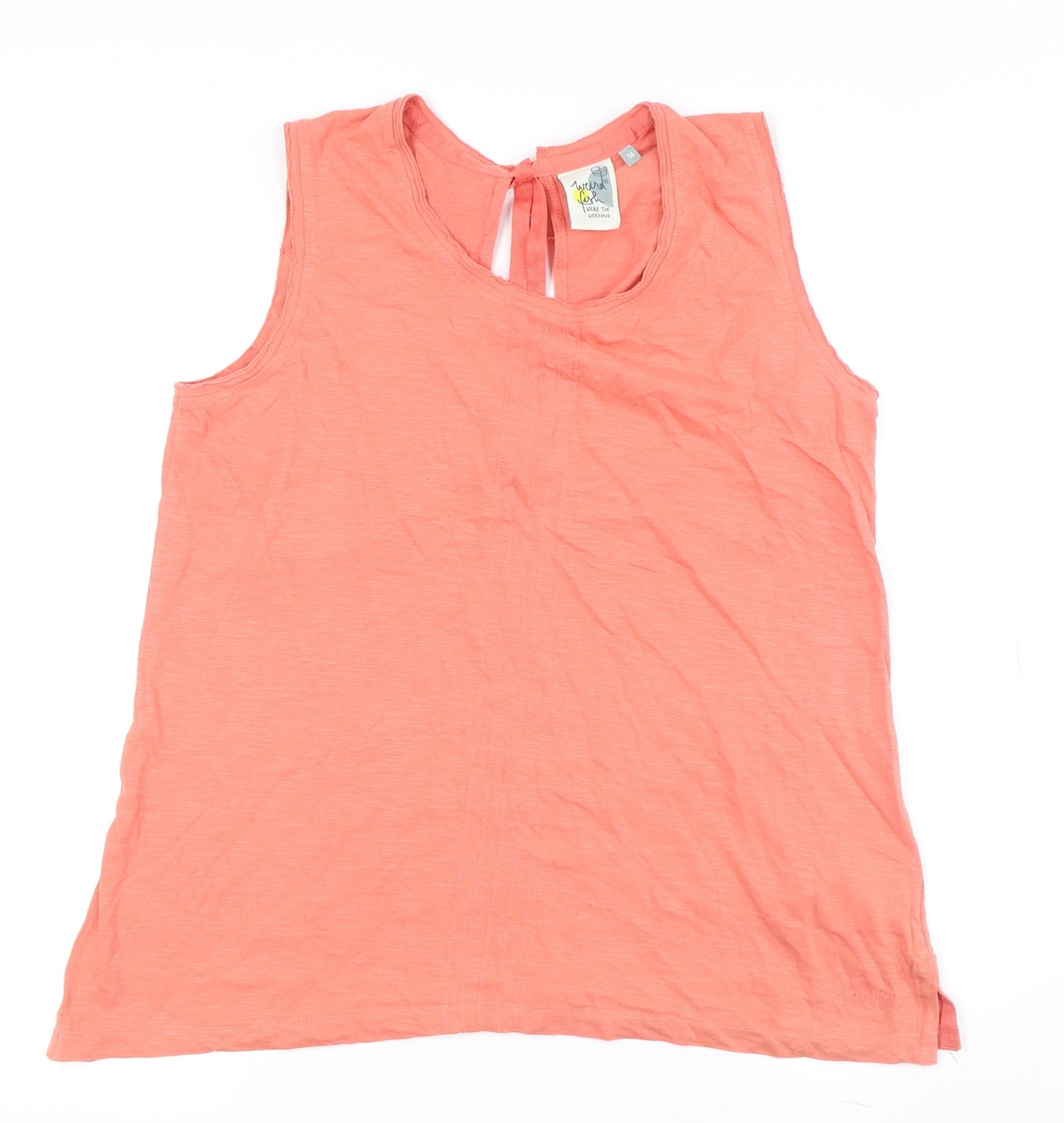 Weird Fish Women's Pink Cotton Tank Top Size 14