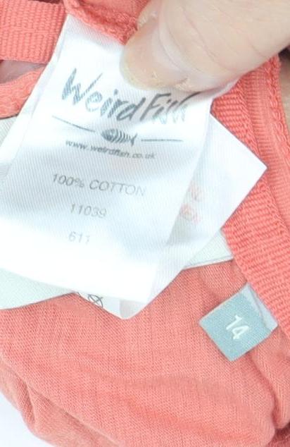 Weird Fish Women's Pink Cotton Tank Top Size 14