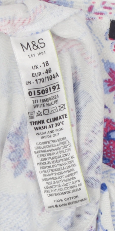 Marks and Spencer Women's Floral T-Shirt Size 18