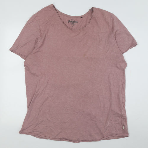 Jack & Jones Unisex Pink Basic T-Shirt, Size 2XL