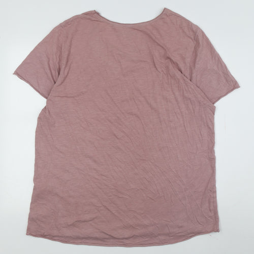 Jack & Jones Unisex Pink Basic T-Shirt, Size 2XL