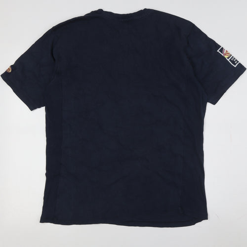Tetley's Men's Blue Graphic T-Shirt L Vintage Crew Neck