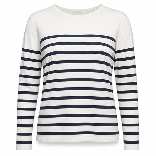 Laie Unisex White Striped Long Sleeve T-Shirt M