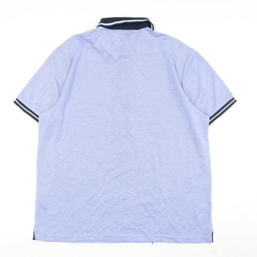 Marks and Spencer Men's Blue Polo Shirt L