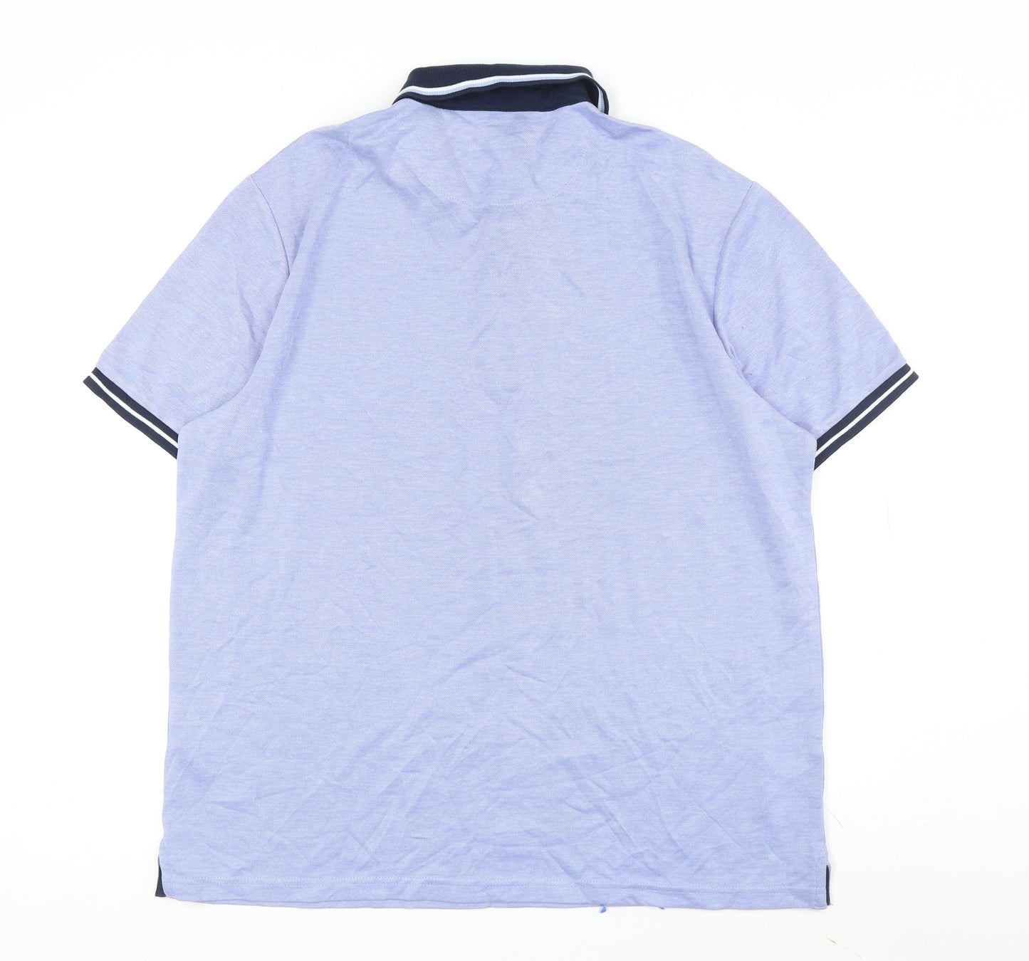 Marks and Spencer Men's Blue Polo Shirt L