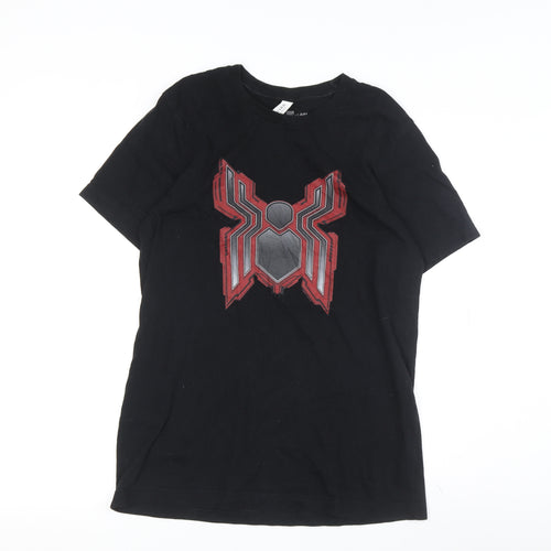 Canvas Men's Black Spider-Man T-Shirt Medium