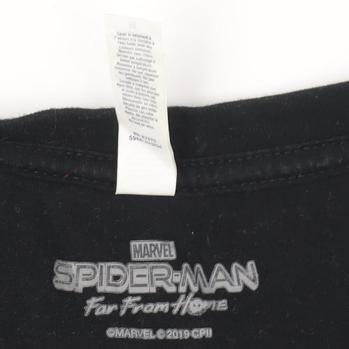 Canvas Men's Black Spider-Man T-Shirt Medium