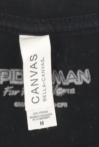 Canvas Men's Black Spider-Man T-Shirt Medium