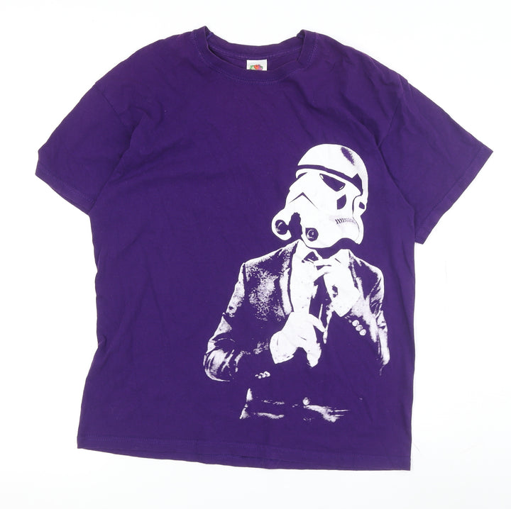Fruit of the Loom Purple Unisex T-Shirt, Medium