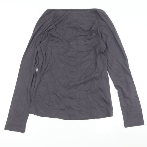 Mistral Women's Grey Henley T-Shirt, Size 12