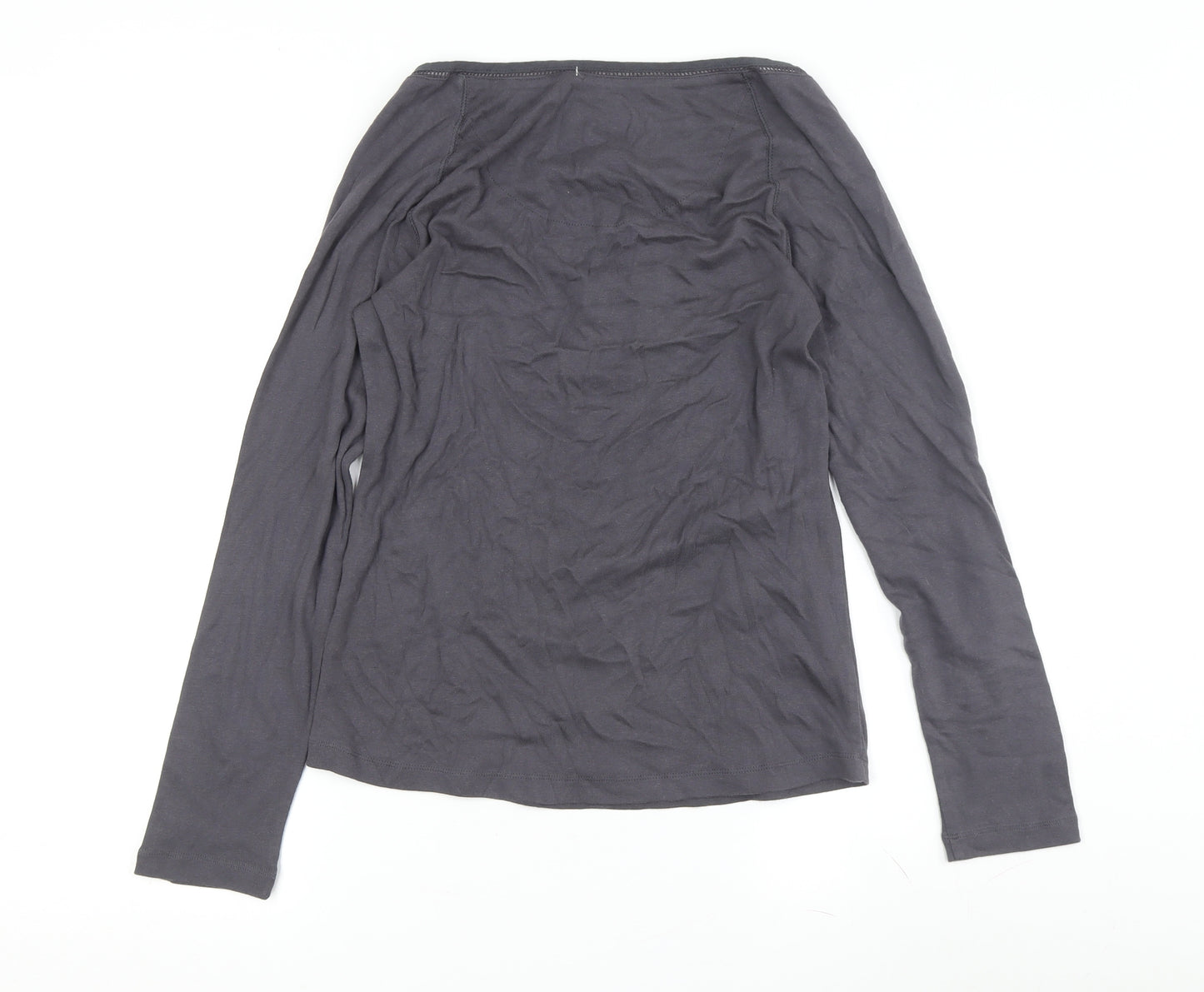 Mistral Women's Grey Henley T-Shirt, Size 12