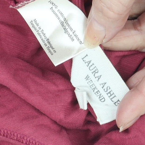 Laura Ashley Women's Pink Boat Neck Blouse, Size 20