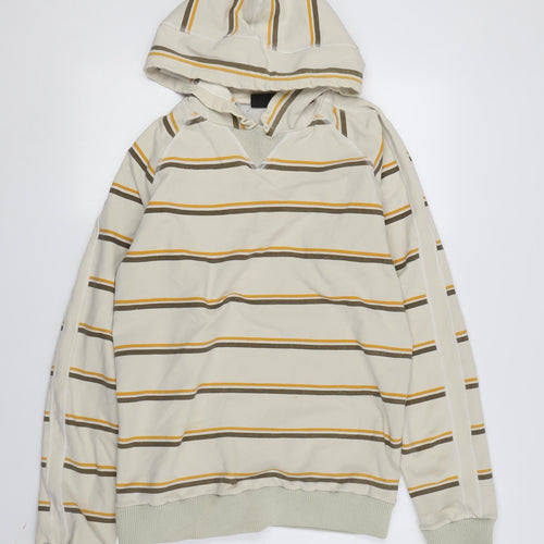 et-martins Beige Striped Pullover Hoodie - Men's L