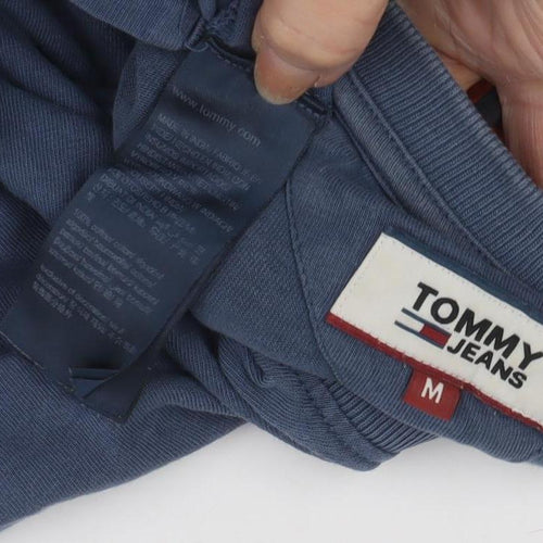 Tommy Jeans Men's Blue Graphic T-Shirt, M, Crew Neck