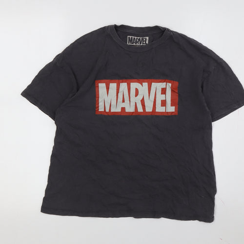 Marvel Black Unisex T-Shirt XS Comic Casual