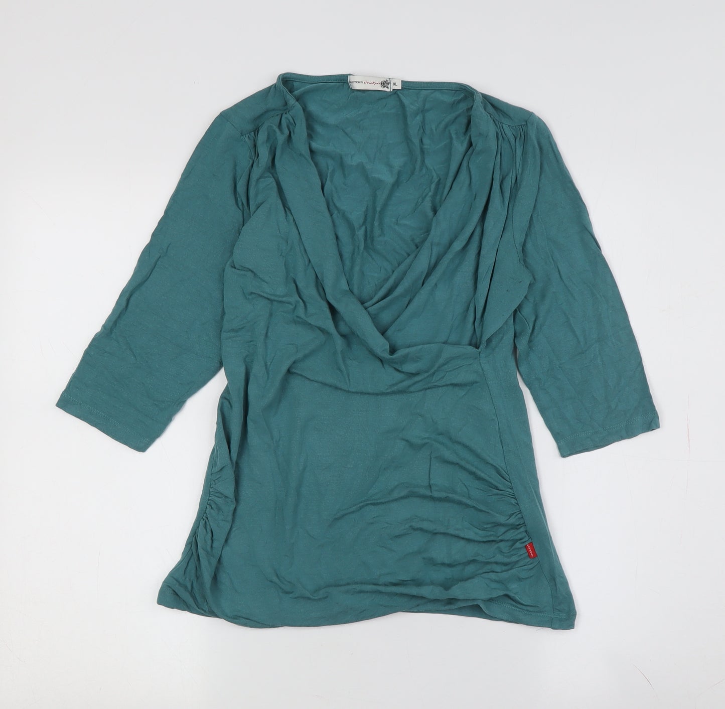 Collection by Jackpot Women's Green XL Wrap Blouse