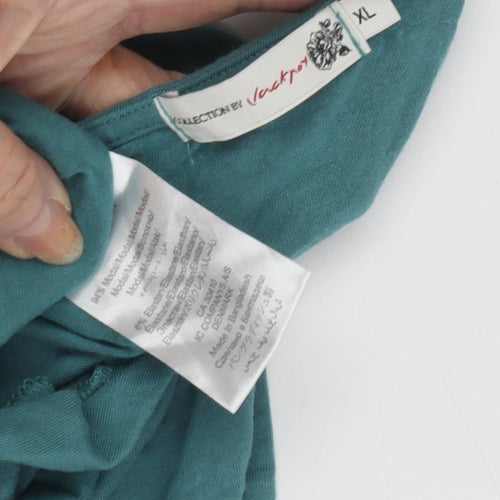 Collection by Jackpot Women's Green XL Wrap Blouse