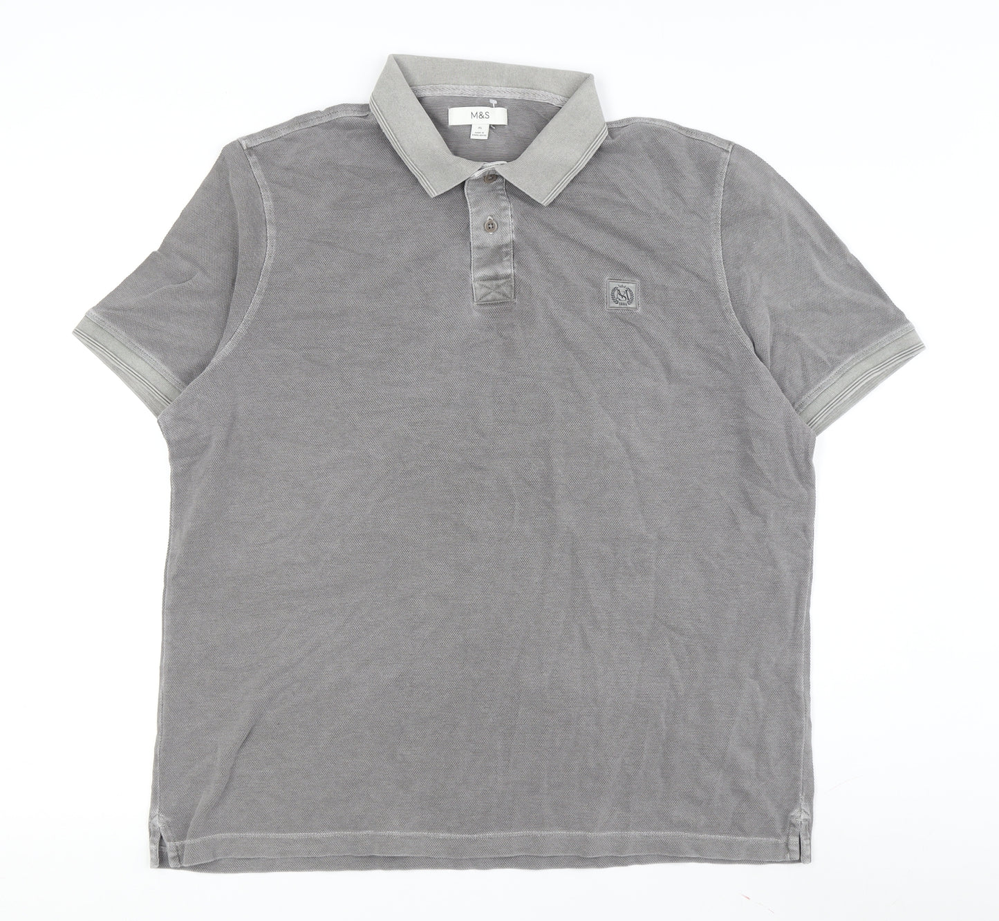 Marks and Spencer Men's Grey XL Polo Shirt
