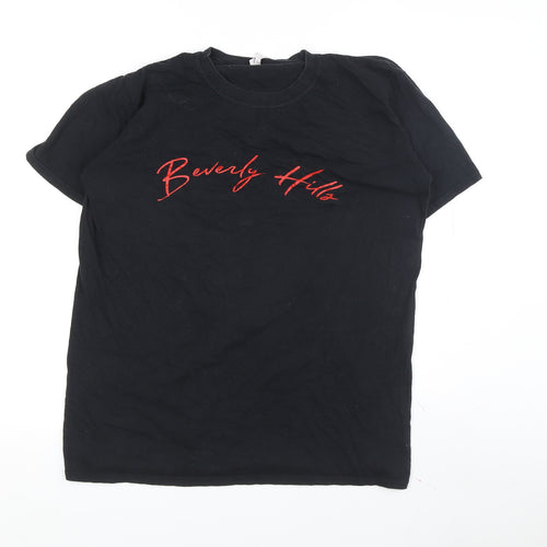 Beverly Hills Black Unisex T-Shirt M, Casual Cotton