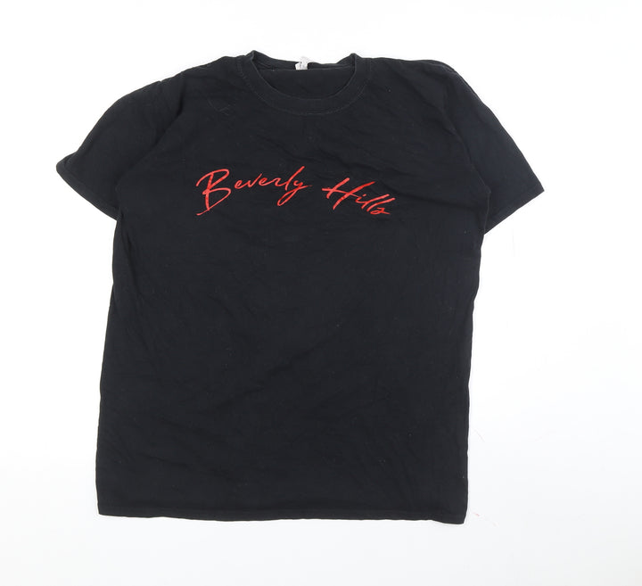 Beverly Hills Black Unisex T-Shirt M, Casual Cotton
