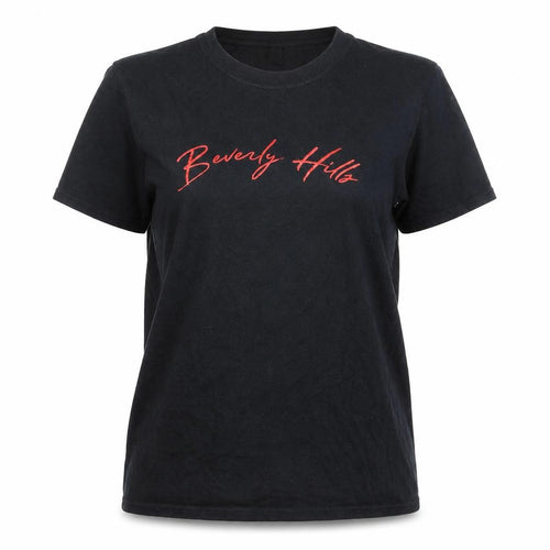 Beverly Hills Black Unisex T-Shirt M, Casual Cotton