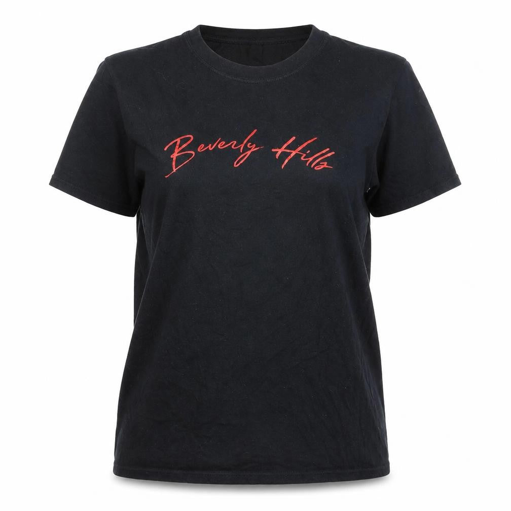 Beverly Hills Black Unisex T-Shirt M, Casual Cotton