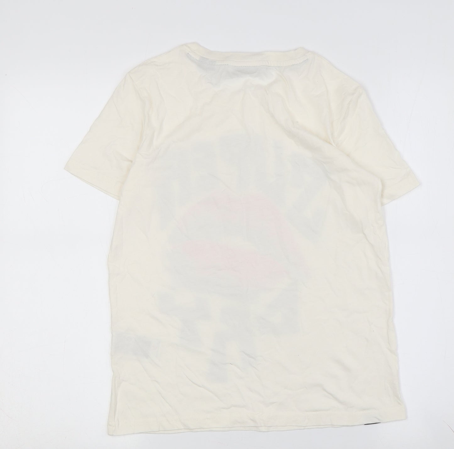 Superdry Women's Ivory T-Shirt Size 10 Crew Neck