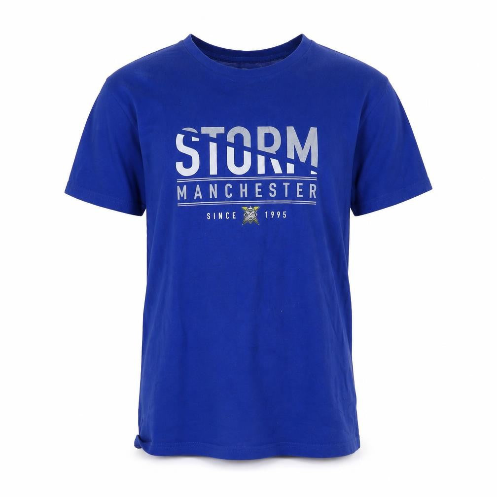 Storm Manchester Men's Blue T-Shirt Crew Neck S