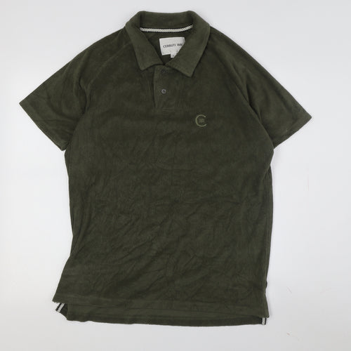 Cerruti 1881 Men's Green Polo, Size L, Short Sleeve