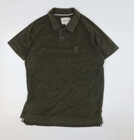 Cerruti 1881 Men's Green Polo, Size L, Short Sleeve