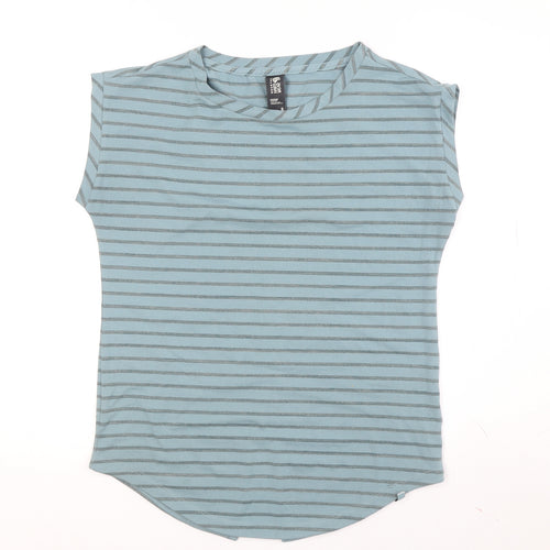 Mountain Hardwear Women's Blue Striped Crew Neck T-Shirt S