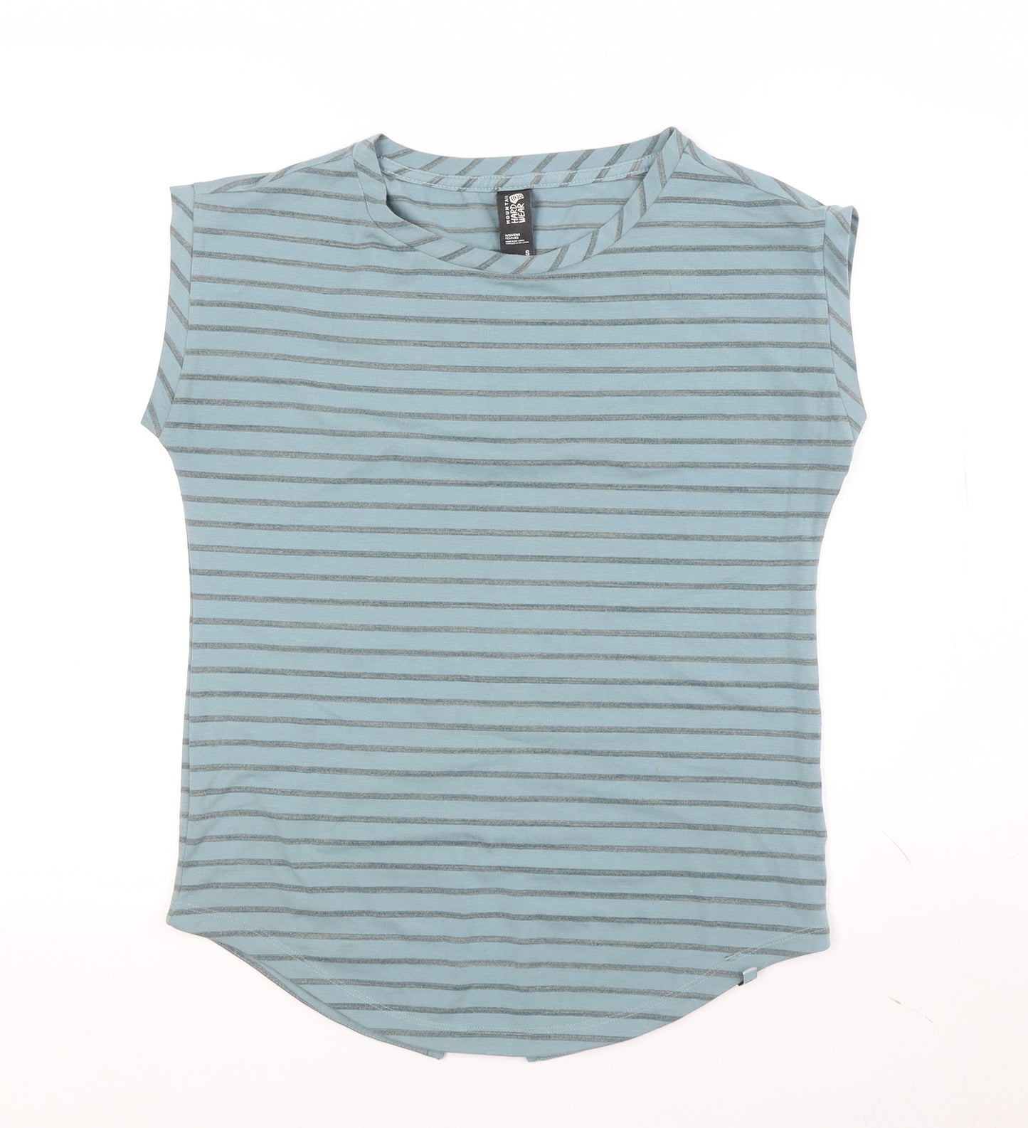 Mountain Hardwear Women's Blue Striped Crew Neck T-Shirt S