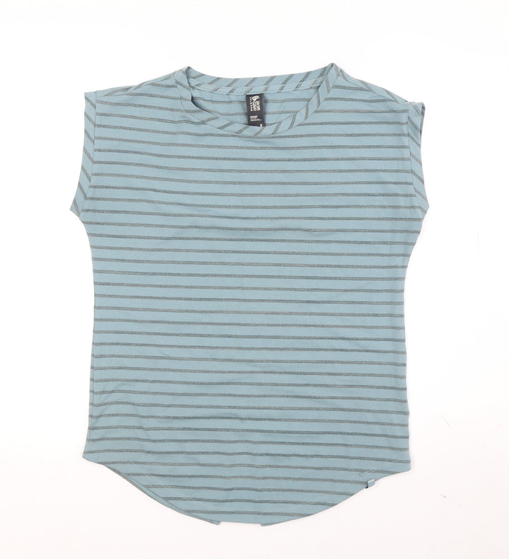 Mountain Hardwear Women's Blue Striped Crew Neck T-Shirt S