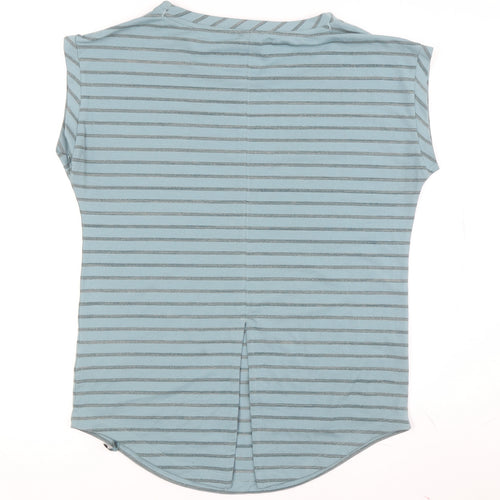 Mountain Hardwear Women's Blue Striped Crew Neck T-Shirt S