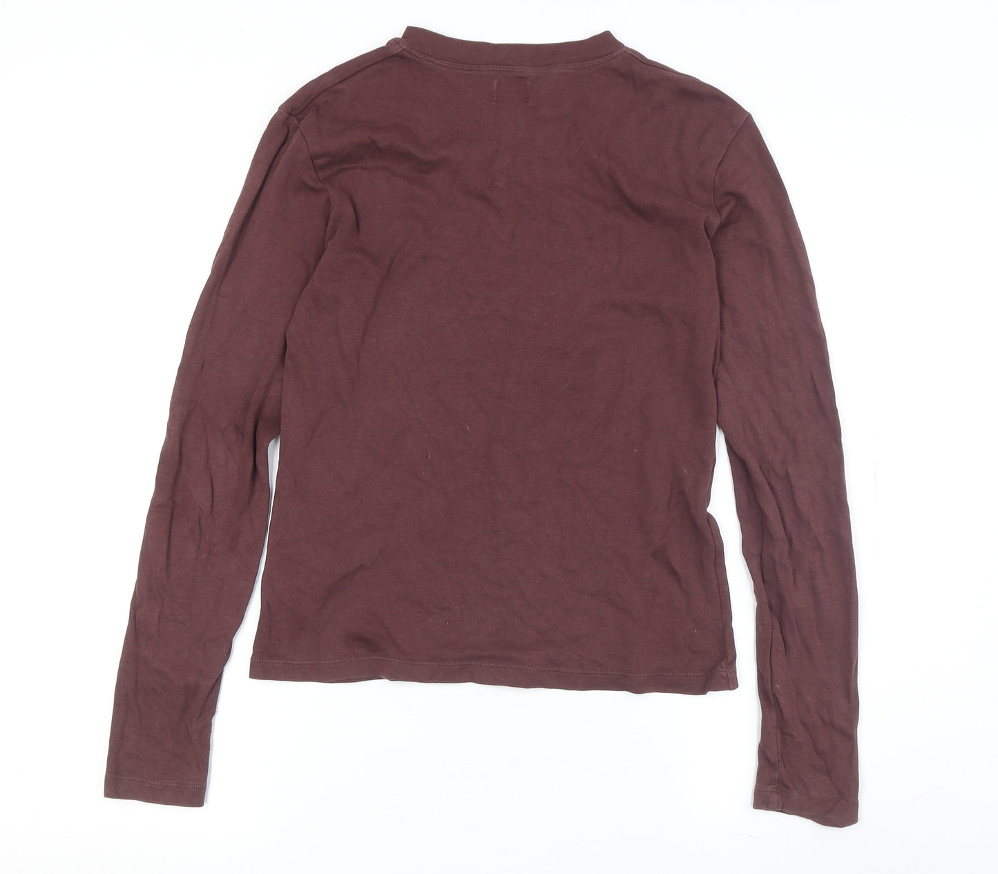 Calvin Klein Unisex Brown V-Neck T-Shirt L
